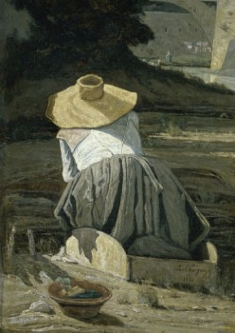 Washerwoman     1860   Paul Camille Guigou   Musee d'Orsay  Paris Poster Print - Item # VARSAL11581032