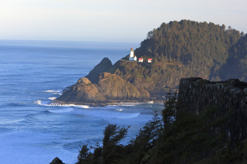 Oregon, United States Of America; Heceta Head Lighthouse Along The Coast Of The Pacific Ocean PosterPrint - Item # VARDPI1875596