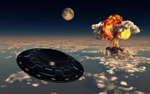 The sightings of UFO's has dramatically increased since the exploding of the first atomic bomb Poster Print - Item # VARPSTMAS100769S