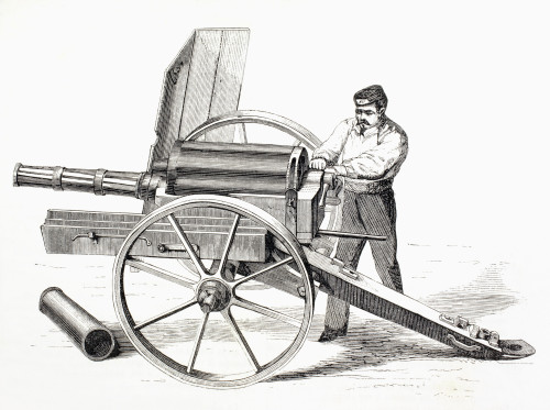 Revolving Cannon Patented By J.A. De Brame In 1861. From El Museo Universal, Published Madrid 1862. PosterPrint - Item # VARDPI1903699