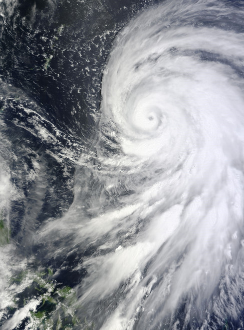 August 24, 2012 - Typhoon Bolaven with a well-defined eye and spiral arms northeast of the Philippines Poster Print - Item # VARPSTSTK204001S