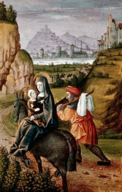 Flight into Egypt  unknown artist  miniature  15th century Poster Print - Item # VARSAL900125166