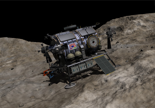 A manned Asteroid Lander on the surface of an asteroid Poster Print - Item # VARPSTWMY100241S