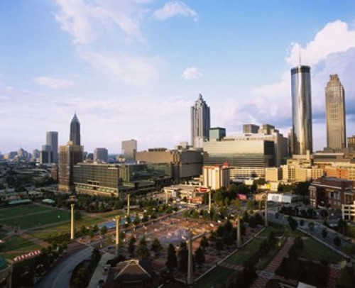Centennial Olympic Park  Atlanta  Georgia Poster Print by Panoramic Images (15 x 12) - Item # PPI104353