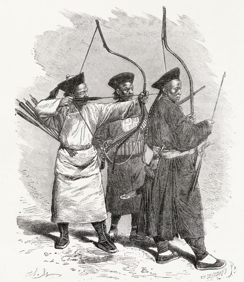 Chinese Archers. From El Mundo En La Mano, Published 1878. PosterPrint - Item # VARDPI1958756