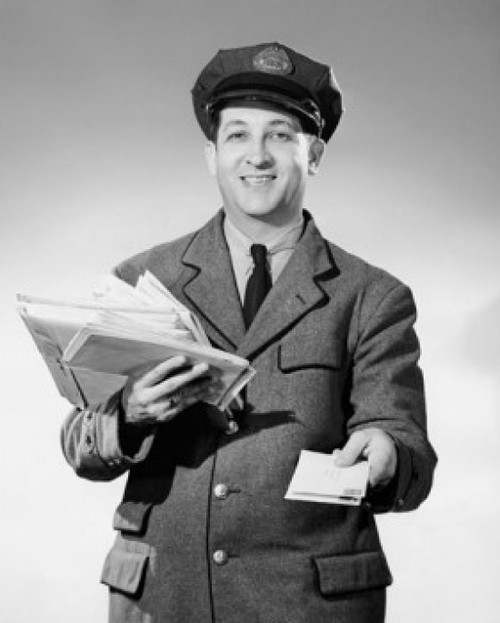 Portrait of a postman delivering mail Poster Print - Item # VARSAL2559074