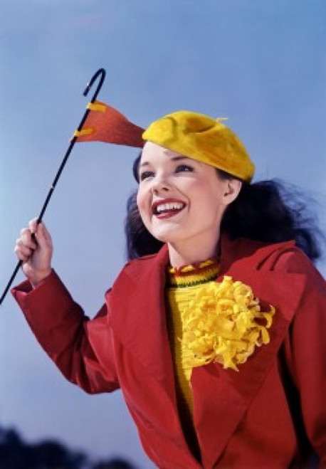 Close-up of a teenage girl holding a flag Poster Print - Item # VARSAL38445862