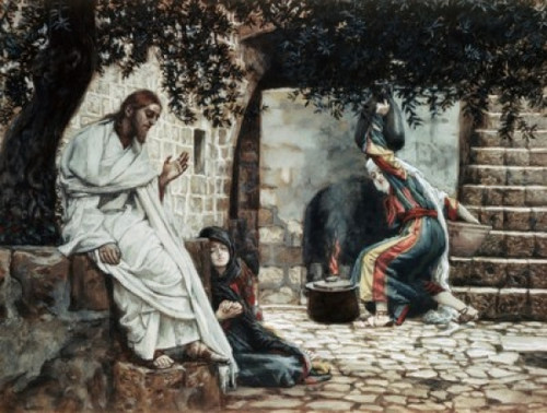 Magdalene at the Feet of Jesus  James Tissot Poster Print - Item # VARSAL9999164