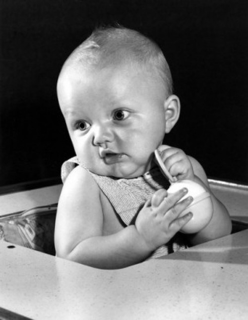 Portrait of baby holding toy Poster Print - Item # VARSAL2559568