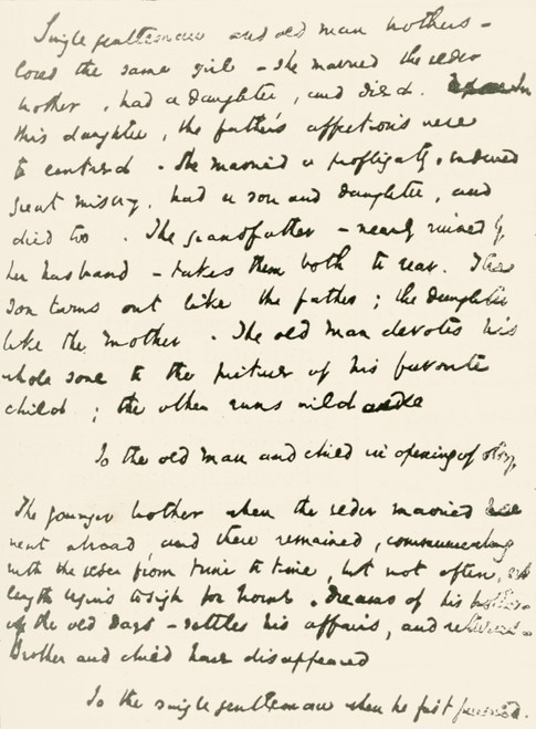 Part Of Charles Dicken's Manuscript Notes Re The Plot Of The Old Curiosity Shop. Charles John Huffam Dickens, 1812 ? PosterPrint - Item # VARDPI2334226