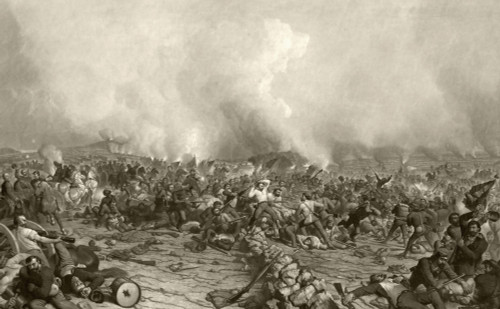 The Battle Of Gettysburg, July 1 To 3, 1863. After A 19Th Century Print Engraved By John Sartain From A Painting By P.F. Rothermel. Poster Print (8 x 10) - Item # MINDPI1872935