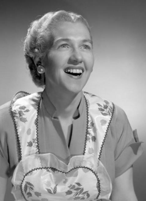 Woman wearing apron  smiling Poster Print - Item # VARSAL25511396A