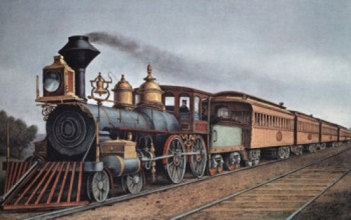The Through Express Currier & Ives Poster Print