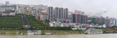 Uildings and ships along the Yangtze River, China Poster Print - Item # VARPPI168282