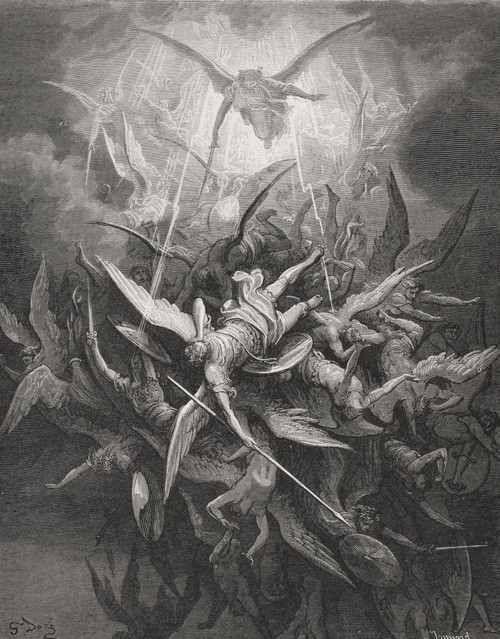 Illustration By Gustave Dore 1832-1883 French Artist And Illustrator For Paradise Lost By John Milton Book I Lines 44 And 45 Poster Print (8 x 10) - Item # MINDPI1857086