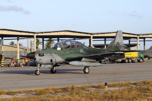 Brazilian Air Force A-29B Super Tucano taxiing at Natal Air Force Base during Exercise Cruzex Poster Print - Item # VARPSTRCN100099M
