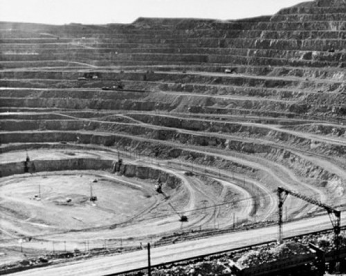 High angle view of an open pit copper mine  Ajo  Arizona  USA Poster Print - Item # VARSAL25538216