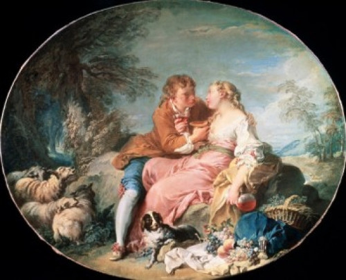 Pastoral Scene   Francois Boucher   Oil on canvas   Hermitage Museum  St. Petersburg  Poster Print - Item # VARSAL261417