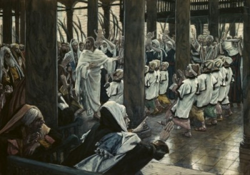 Multitude in the Temple  James Tissot Poster Print - Item # VARSAL9999195