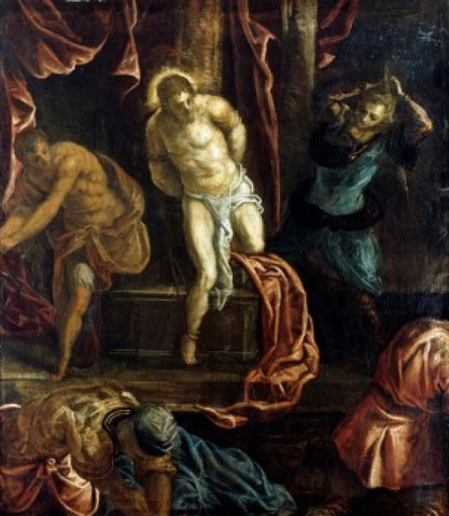 Scourging of Christ by Jacopo Tintoretto  Poster Print - Item # VARSAL9002890
