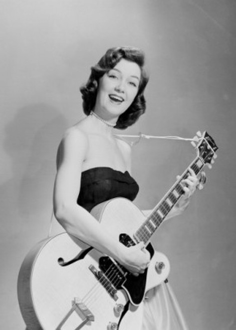 Young woman playing guitar Poster Print - Item # VARSAL255420145