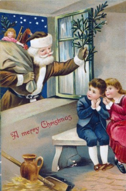 Merry Christmas  Nostalgia Cards Poster Print