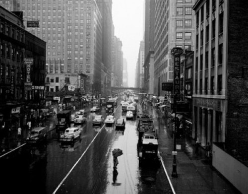 USA  New York City  street scene on rainy day Poster Print - Item # VARSAL255417453