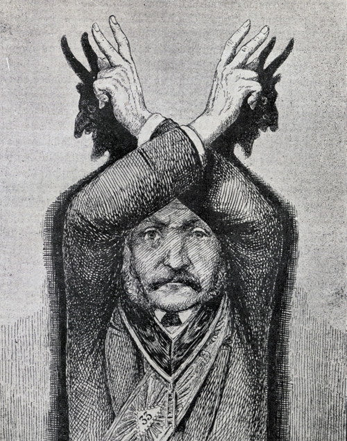 Devil Worship Illustration From The Book The Freemason By Eugen Lennhoff Published 1932 PosterPrint - Item # VARDPI1861712