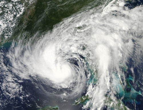 August 27, 2012 - Tropical Storm Isaac moving northwest through the Gulf of Mexico. Issac's large reach is seen by its eastern cloud cover over the entire state of Florida Poster Print - Item # VARPSTSTK203969S