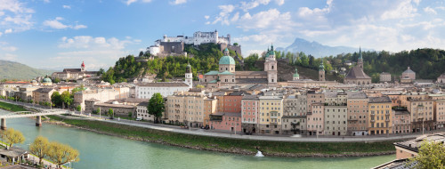 Old town with Hohensalzburg Castle, Dom Cathedral and Salzburg Residenz, Salzburg, Salzburger Land, Austria Poster Print (8 x 10) - Item # MINPPI153847L