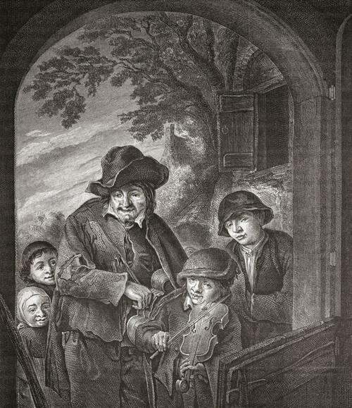 Les Musiciens Ambulants By Adriaen Van Ostade. The Buskers. From Histoire Des Peintres De Toutes Les ?Coles, ?Cole Hollandaise, Published 1863. PosterPrint - Item # VARDPI2334360