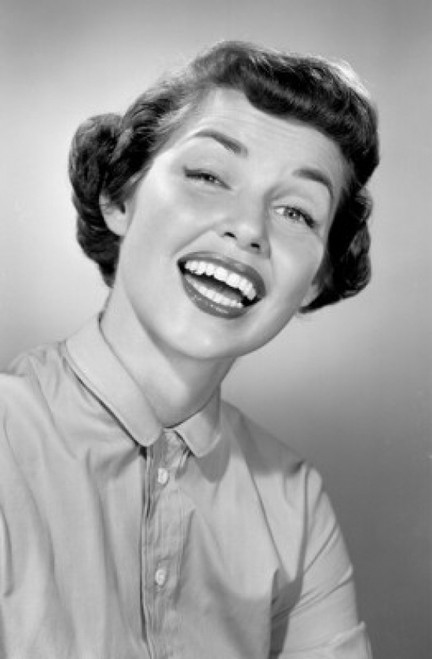 Portrait of happy young woman Poster Print - Item # VARSAL255417942