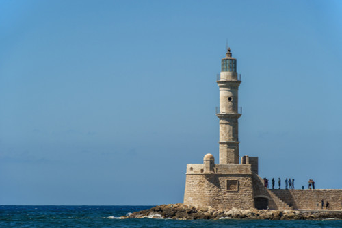 Lighthouse in the Venetian harbour; Chania, Crete, Greece PosterPrint - Item # VARDPI12254315
