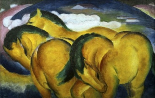 Little Yellow Horses  1912  Franz Marc  Staatsgalerie Stuttgart  Germany Poster Print - Item # VARSAL11582403 Little Yellow Horses  1912  Franz Marc  Staatsgalerie Stuttgart  Germany Poster Print - Item # VARSAL11582403