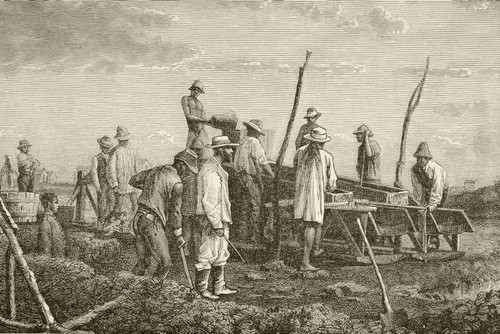 Digging For Diamonds In South Africa. From The Book Chips From The Earth's Crust Published 1894. PosterPrint - Item # VARDPI1872488