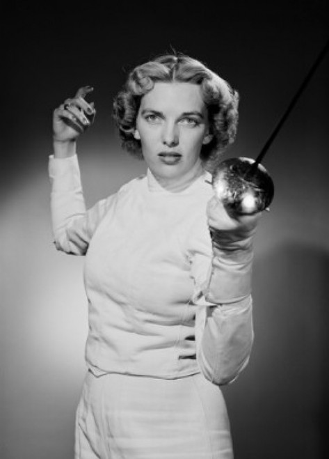 Portrait of female fencer Poster Print - Item # VARSAL255420153