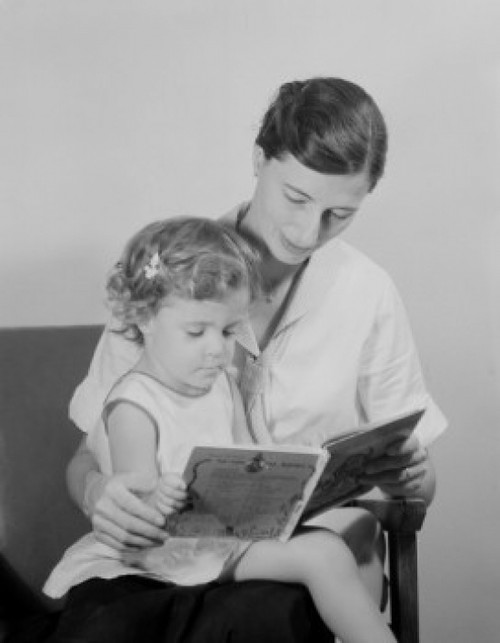 Mother reading book to daughter Poster Print - Item # VARSAL255421940