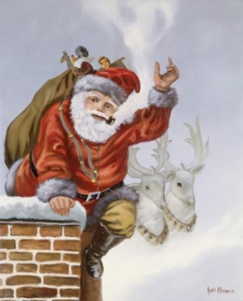 Santa  Nostalgia Cards Poster Print
