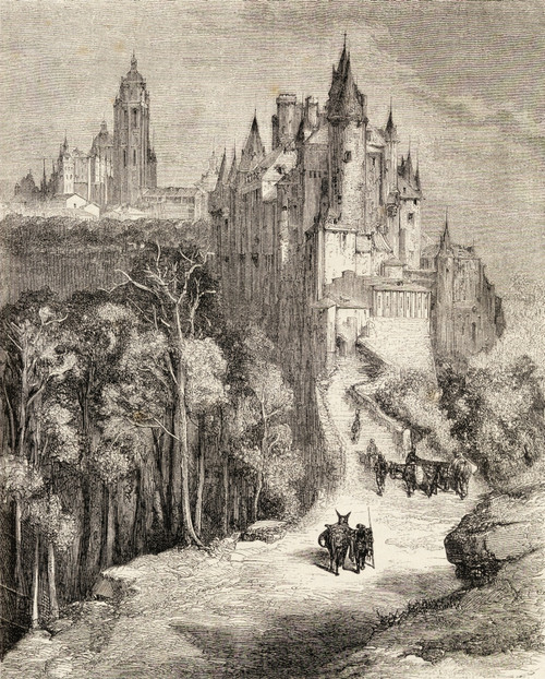 The Alcazar And Cathedral, Segovia, Spain In The 19Th Century. From El Mundo En La Mano, Published 1878. PosterPrint - Item # VARDPI1958749