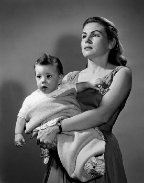 Portrait of young mother holding baby boy Poster Print - Item # VARSAL2559818D