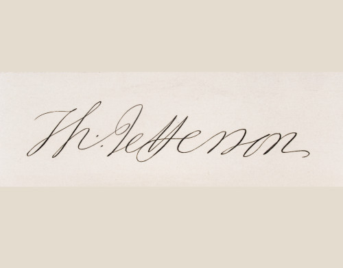 Signature Of Thomas Jefferson 1743-1826. Third President Of The United States. Primary Author Of Declaration Of Independence PosterPrint - Item # VARDPI1861834