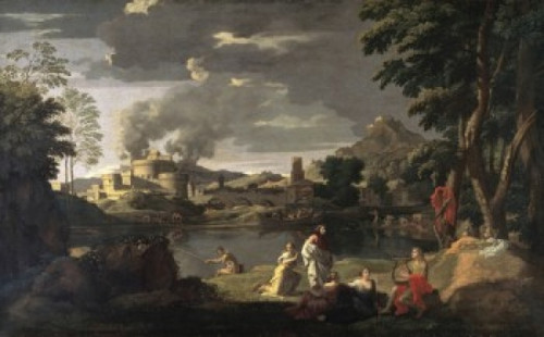 Orpheus & Eurydice   1648  Nicolas Poussin   Oil on canvas  Musee du Louvre  Paris  France Poster Print - Item # VARSAL11582055