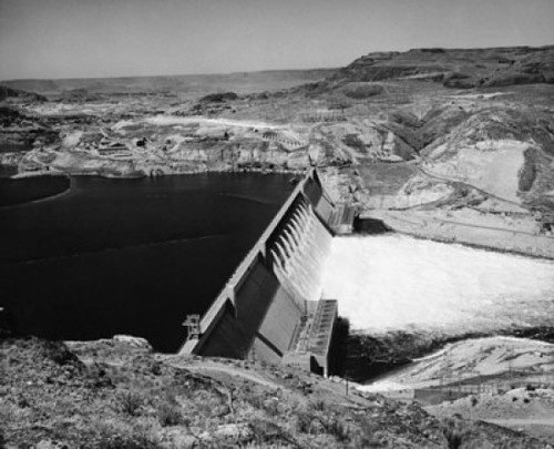 High angle view of a dam  Grand Coulee Dam  Columbia River  Washington State  USA Poster Print - Item # VARSAL25537627