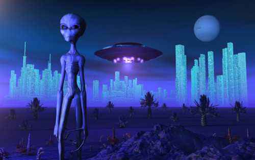 A Grey alien located on its homeworld of Zeta Reticuli Poster Print - Item # VARPSTMAS200017S