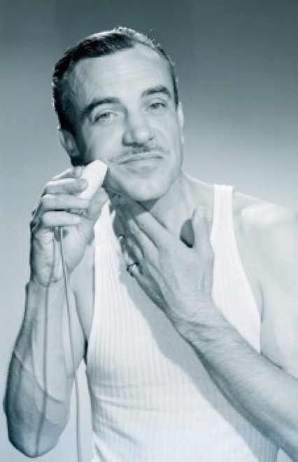 Studio portrait of man shaving Poster Print - Item # VARSAL255417335B