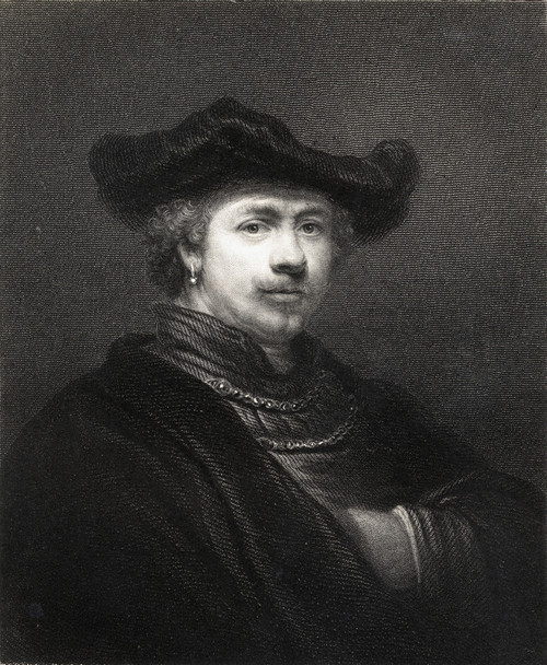 Rembrandt Harmenszoon Van Rijn 1606-1669. Dutch Artist. From The Book _Gallery Of Portraits? Published London 1833. PosterPrint - Item # VARDPI1858808