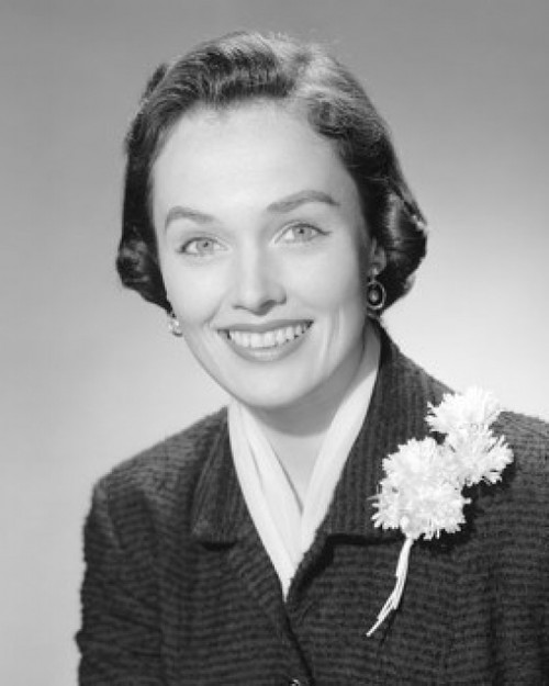 Portrait of young woman smiling  studio shot Poster Print - Item # VARSAL255415280A