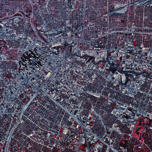 Satellite view of Houston, Texas, 1990's Poster Print - Item # VARPSTSTK200367S