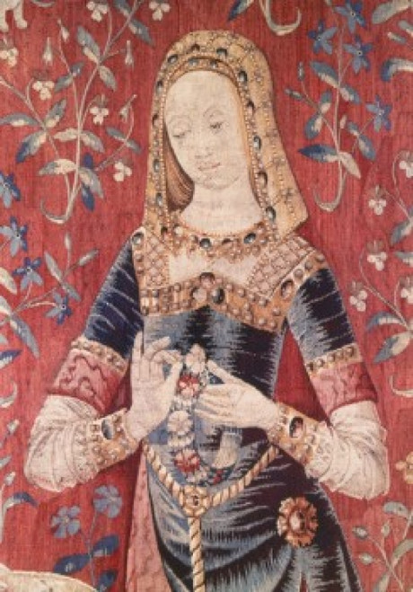 Lady and the Unicorn - Sense of Smell 15th Century Tapestry Musee National du Moyen Age  Thermes & Hotel de Cluny  Paris  France Poster Print - Item # VARSAL998130