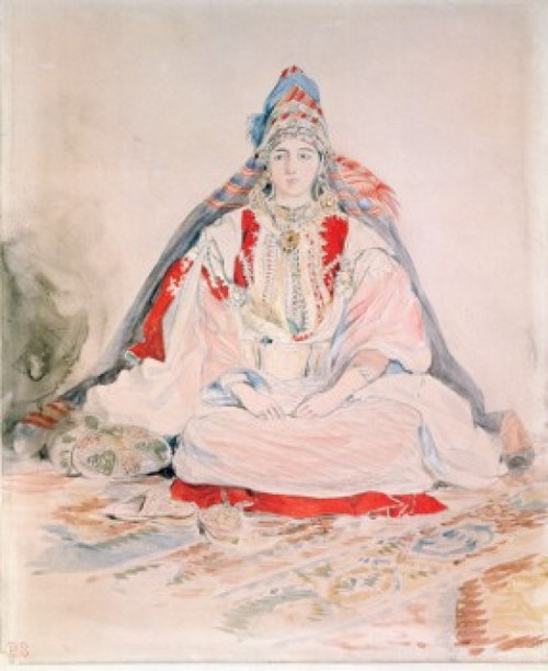 A Married Jewish Woman from Tangiers by Eugene Delacroix   France  Paris  Musee du Louvre Poster Print - Item # VARSAL1158932